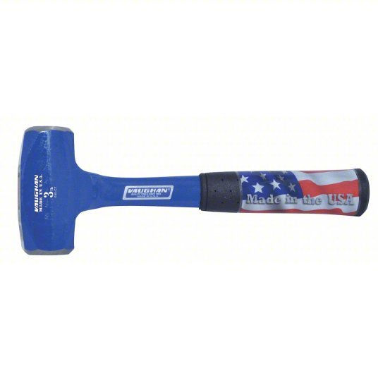 Vaughan RHD3 Steel Drilling Hammer, 3 lb Head Wt, 1 3/8 in Dia, 11 in Overall Lg, Hexagon Shape