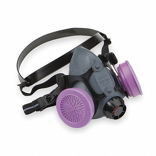 Honeywell 550030S Half Mask Respirator 5500, 0 Cartridges Included, Elastomer, S Mask Size
