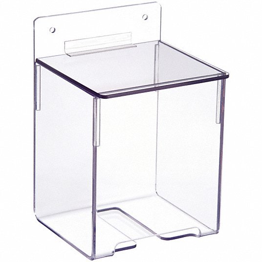 Redwood RW4GMT2 Hairnet Dispenser Table/Wall, 4 3/4 in x 4 5/8 in x 7 1/8 in, PETG, Clear