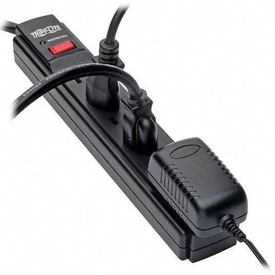 Tripp Lite TLP606B Surge Protector Strip, 6 Outlet, Black