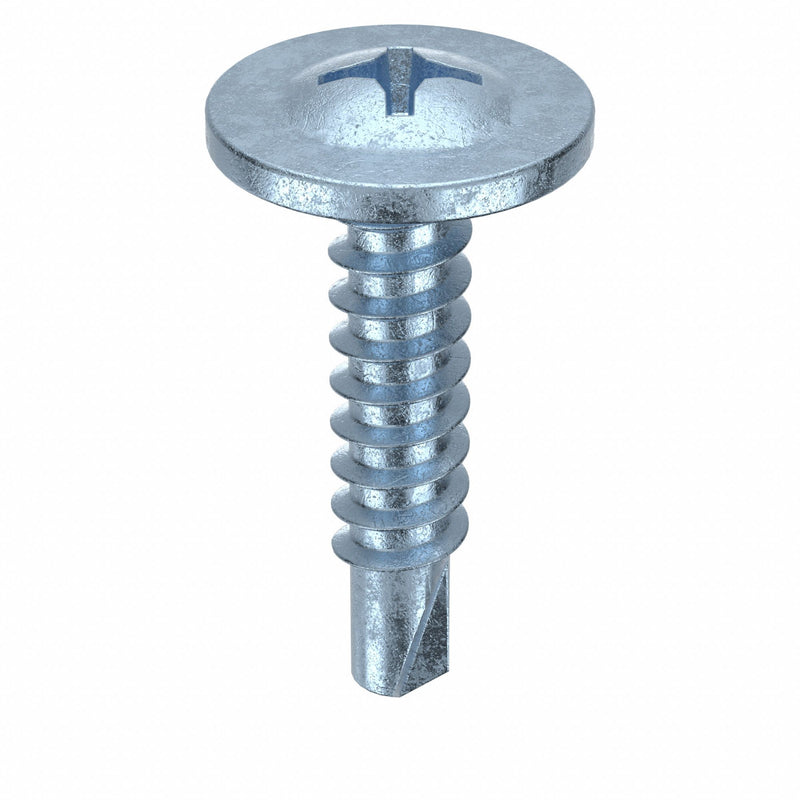 Approved Vendor U29580.016.0075 Self-Drilling Screw, #8 Size, 3/4 in Lg, Steel, Zinc-Plated, K-Lath, Phillips, 200 PK
