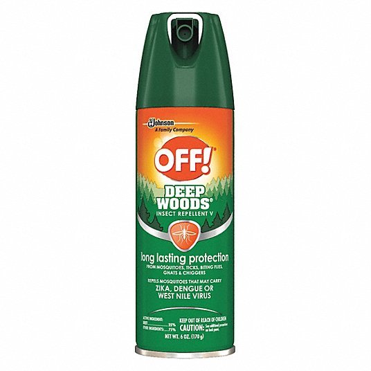 OFF 334689 Insect Repellent Aerosol, 25.00% DEET Concentration, Outdoor Only, 6 oz
