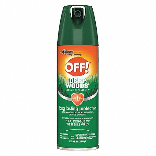 OFF 334689 Insect Repellent Aerosol, 25.00% DEET Concentration, Outdoor Only, 6 oz