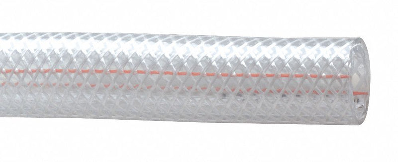 Kuriyama K3150-24 Clearbraid PVC Tubing, 1 1/2 in ID, 1 15/16 in OD, 50 ft, Clear