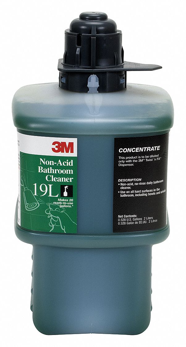 3M Non-Acid Bathroom Cleaner: 19L, Twist 'n Fill, 2 L, Unscented