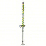 Haws 8300-8309 Shower with Eyewash Floor Mnt, Uncovered, Stainless Steel Bowl, Galvanized Steel Pipe