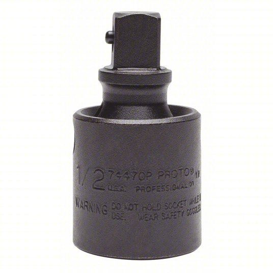 Proto J74470P Impact Universal Joint Black Oxide, 1/2 in Output Drive Size, Square, 2 5/8 in Overall Lg