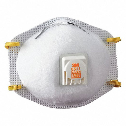 3M 7000002056 8511 N95 Disposable Respirator w/ Exhalation Valve, 10/Box - Redwood.KV4JF99