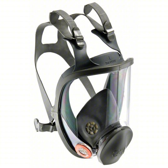 3M 6900 Full Facepiece Reusable Respirator, With Cool Flow Valve, 6000 Series, Size Large