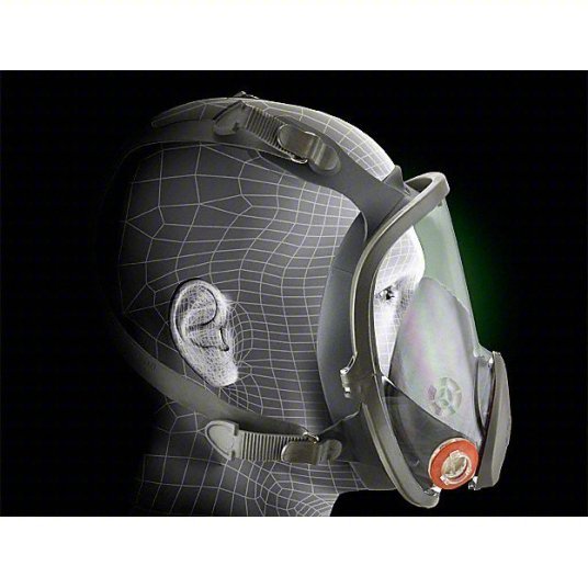 3M 6900 Full Facepiece Reusable Respirator, With Cool Flow Valve, 6000 Series, Size Large