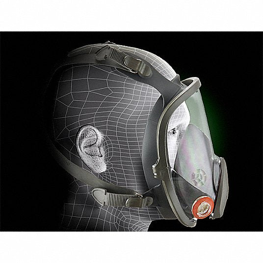 3M 6800 Full Face Respirator Silicone/Thermoplastic Elastomer, Bayonet, M Mask Size