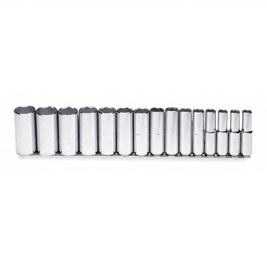 Proto J54103 Socket Set 1/2 in Drive Size, 15 Pieces, 3/8 in to 1 1/4 in Socket Size Range, (15) 6-Point