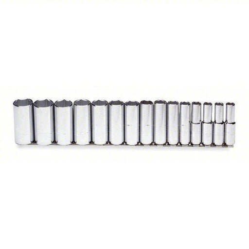 Proto J54103 Socket Set 1/2 in Drive Size, 15 Pieces, 3/8 in to 1 1/4 in Socket Size Range, (15) 6-Point