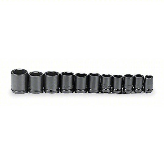 Proto J74102 Impact Socket Set 1/2 in Drive Size, 11 Pieces, 1/2 in to 1 1/8 in Socket Size Range