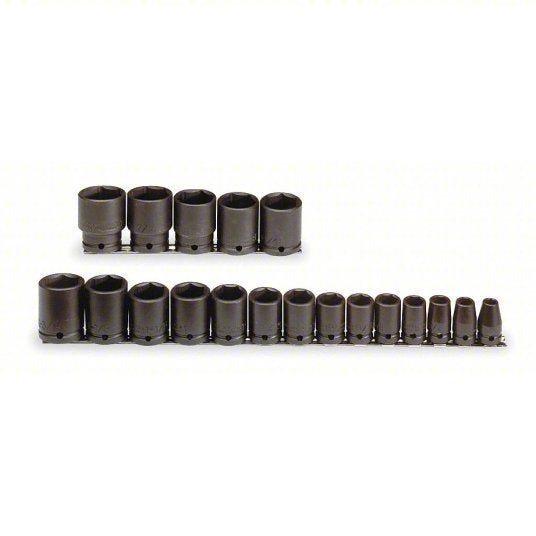 Proto J74106 Impact Socket Set 1/2 in Drive Size, 19 Pieces, 3/8 in to 1 1/4 in Socket Size Range