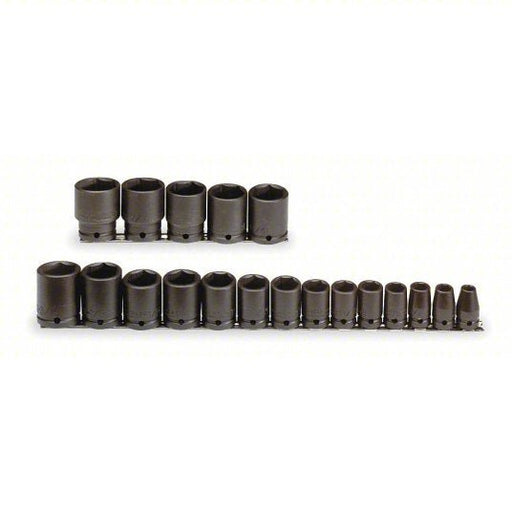 Proto J74106 Impact Socket Set 1/2 in Drive Size, 19 Pieces, 3/8 in to 1 1/4 in Socket Size Range