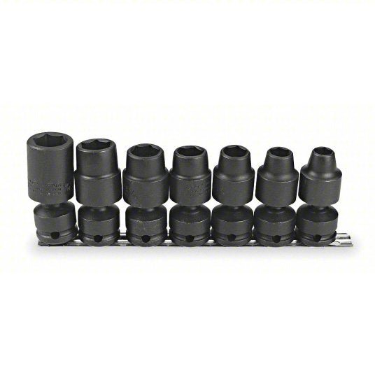 Proto J74142 Impact Socket Set 1/2 in Drive Size, 7 Pieces, 7/16 in to 13/16 in Socket Size Range
