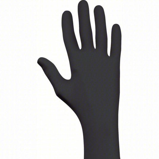Showa 9700PFM Disposable Gloves, Nitrile, Powder Free, Black, M, 50 PK