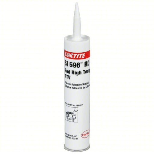 Loctite 198817 Gasket Sealant SI 596, 10.14 fl oz, Cartridge, Red, High-Temp Resistant