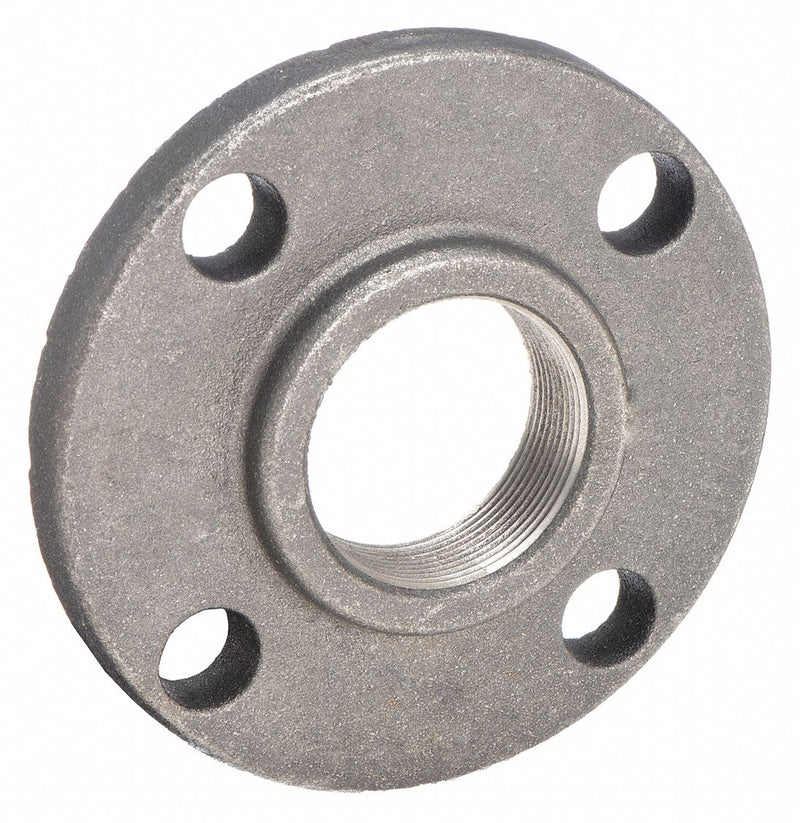 Anvil 0308004605 Metal Pipe Flange, 12 in, Female NPT Threaded, Cast Iron, Flat Flange, Class 125, Black
