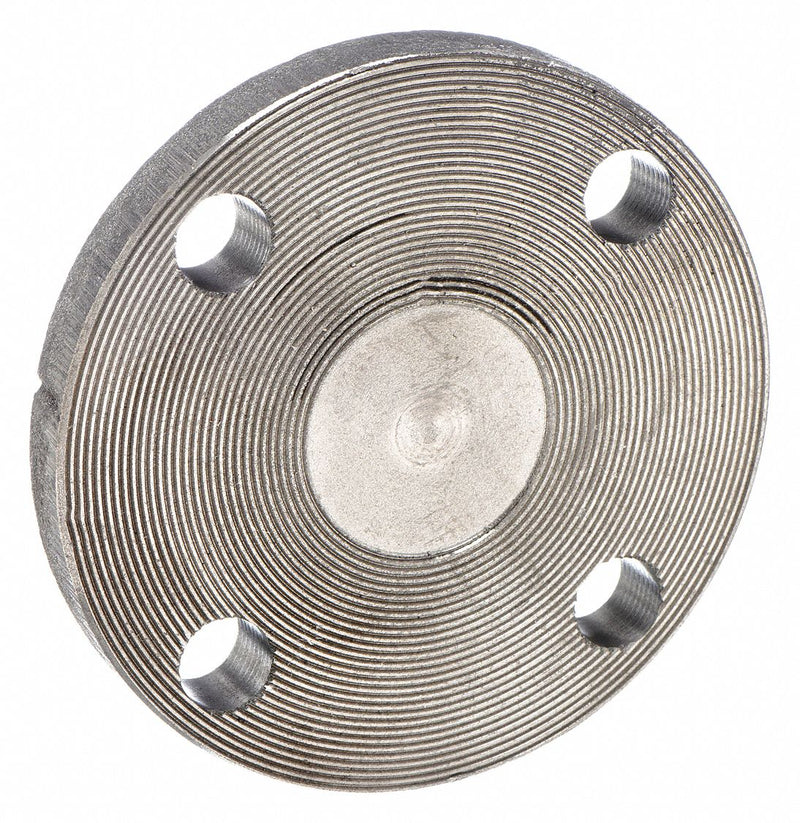 Anvil 0308015809 Metal Pipe Flange, 1 1/2 in, Female NPT Blind, Cast Iron, Flat Flange, Class 125, Black