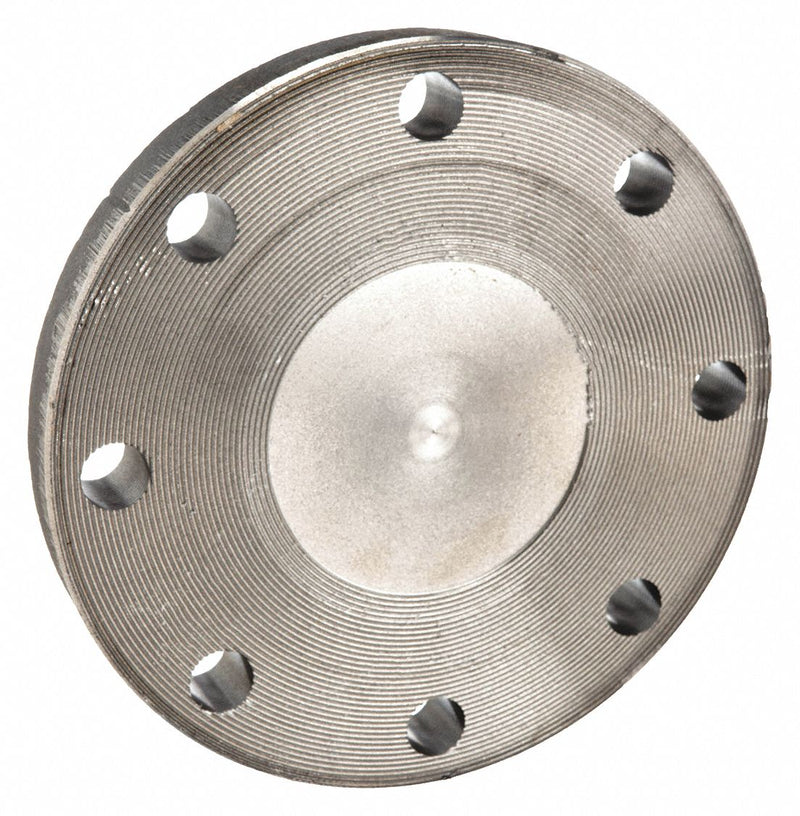 Anvil 0308017201 Metal Pipe Flange, 6 in, Female NPT Blind, Cast Iron, Flat Flange, Class 125, Black