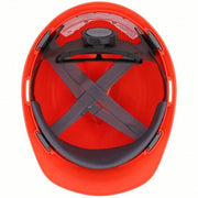 MSA 475361 Hard Hat Orange, No Graphics, Ratchet (4-Point), Polyethylene, Side-Slots