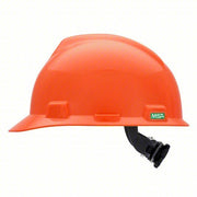 MSA 475361 Hard Hat Orange, No Graphics, Ratchet (4-Point), Polyethylene, Side-Slots