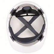 MSA 475358 Hard Hat White, No Graphics, Ratchet (4-Point), Polyethylene, Side-Slots