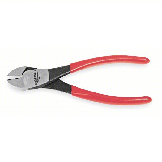 Proto J210G Diagonal Cutting Plier Semiflush, Straight, Oval, 3/4 in Jaw Lg, 1 1/4 in Jaw Wd, Std Cushion Grip