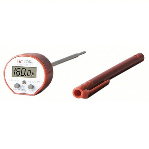 Taylor 9842 Digital Top Reading Non-Rolling Style Pocket Thermometer, 5 in Stem Lg