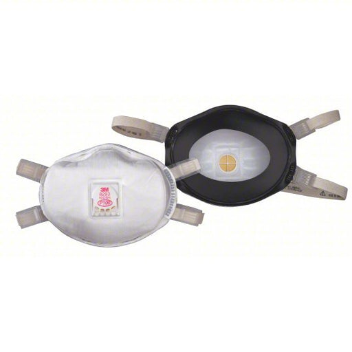 3M 8293 P100 Disposable White Particulate Respirator w/ Valve - Redwood.KV4MH54