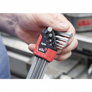 Wiha 66992 22-Piece Hex Key Set, Metric/SAE L-Shape, Chrome, Plastic Holder