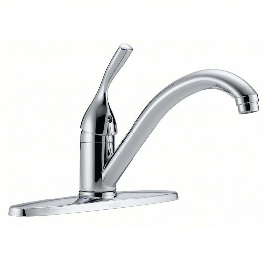 Delta 100-DST Low Arc Kitchen Faucet Delta, NA, Chrome Finish, 1.8 gpm Flow Rate, 8 11/16 in Spout Lg