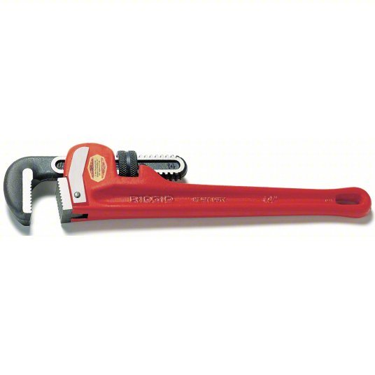 Ridgid 48 Heavy-Duty Pipe Wrench Cast Iron, 6 in Jaw Capacity, Serrated, 48 in Overall Lg, I-Beam