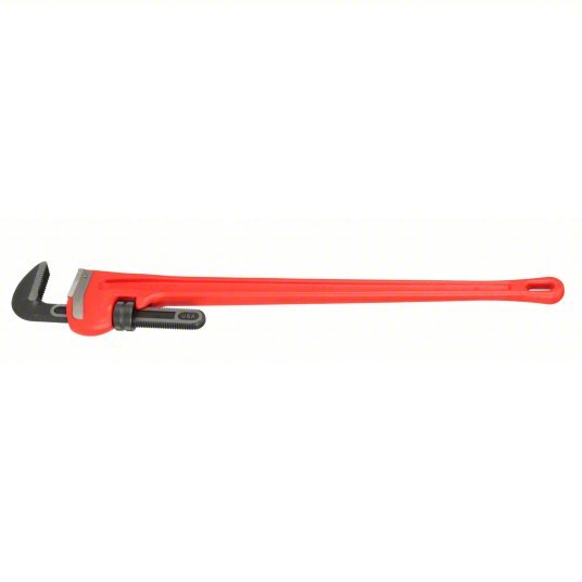 Ridgid 48 Heavy-Duty Pipe Wrench Cast Iron, 6 in Jaw Capacity, Serrated, 48 in Overall Lg, I-Beam