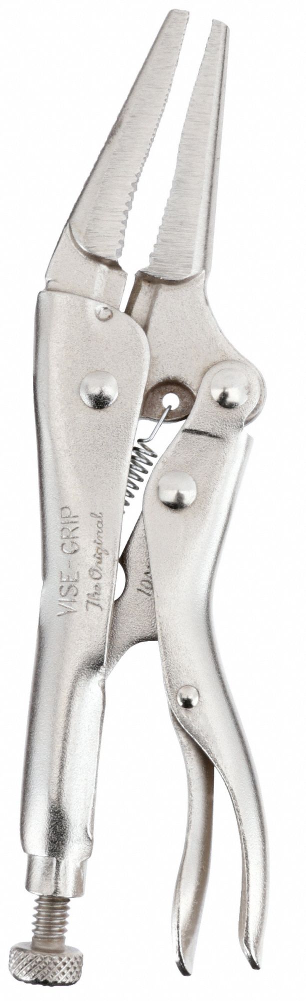 Irwin 4LN Locking Plier, Long Nose, Lever, 1-5/8 in Max Jaw Opening, 4 in Overall Lg, 1-7/16 in Jaw Lg