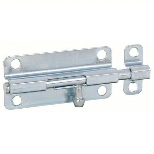 4PB98 Barrel Slide Bolt Nonlocking-Surface Strike Only, Zinc, 5/16 in Bolt Head Dia.