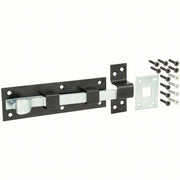 Redwood RW4PE78 Nonlocking Spring Bolt Surface and Mortise Strike, Black/Galvanized, Steel