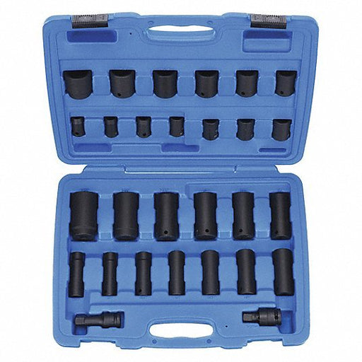 Redwood RW4PRG8 Impact Socket Set, 1/2 in Drive Size, Black Oxide, 28-Piece