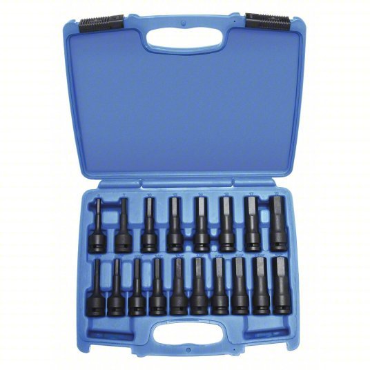 Redwood RW4PRH3 Impact Socket Bit Set: Metric/SAE, 1/2 in Drive Size, 18 Pieces
