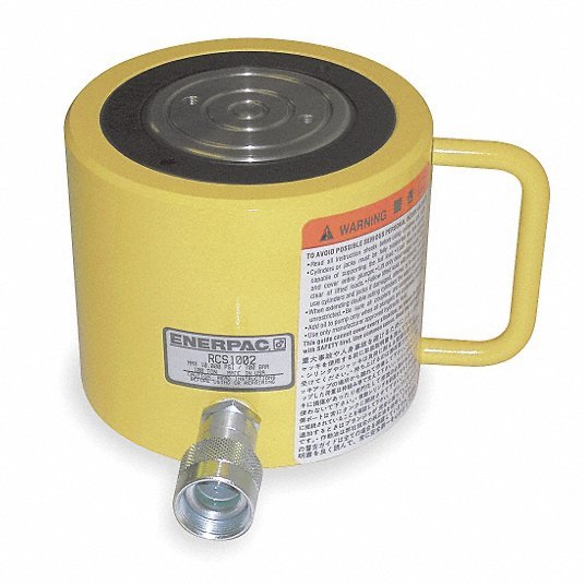 Enerpac RCS1002 Hydraulic Ram Single Acting, 100 ton Nominal Capacity, 2 in Nominal Stroke Lg, Steel