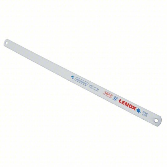 Lenox 20145-V224HE Hacksaw Blade 12 in Blade Lg, Bi-Metal, 24, 1/2 in Blade Wd, 0.03125 in Blade Thick, 10 PK