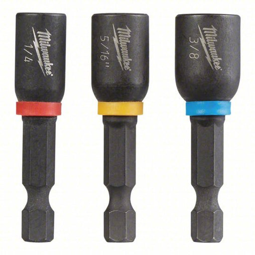 Milwaukee 49-66-4561 Nutsetter Set English/Imperial, 1/4 in_5/16 in_3/8 in Fastening Size, 1 7/8 in Overall Lg
