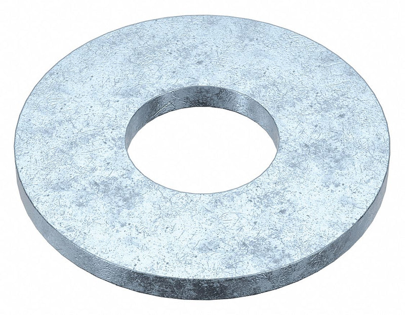 Approved Vendor 4RVU2 Washer, Grade 2, Zinc Plated, Steel, 1/2 in Screw Sz, 0.563 in In Dia, USS Flat Washer, 1,300 PK