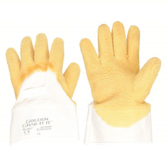 Ansell/Edge 16-347 Coated Gloves XL, ANSI Cut Level A2, 3/4, Latex, ANSI/ISEA Abrasion Level 4, Rough, 1 PR