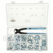 Oetiker 18500114 Hose Clamp Assortment Double Ear, Plastic Case, Zinc-Plated Steel