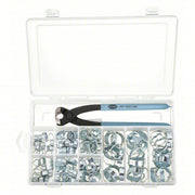 Oetiker 18500114 Hose Clamp Assortment Double Ear, Plastic Case, Zinc-Plated Steel