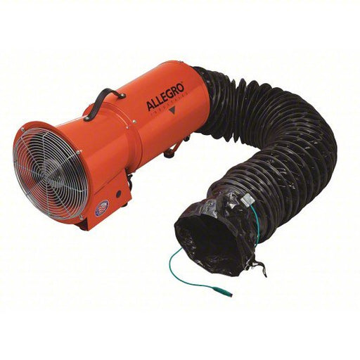 Allegro 9514-06 Confined Space Fan 115 V AC, 8 in Duct Dia, 1/3 hp Horsepower, 890 cfm Max Flow in Free Air
