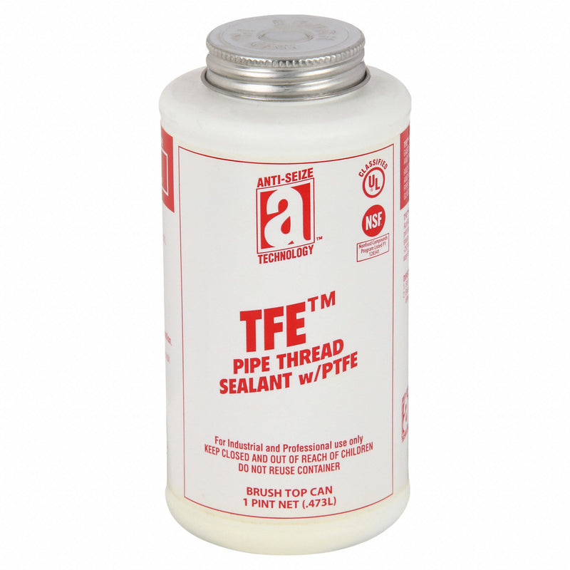Anti-Seize 14018 Pipe Thread Sealant, TFE, 19.2 fl oz, Brush-Top Can, Off-White